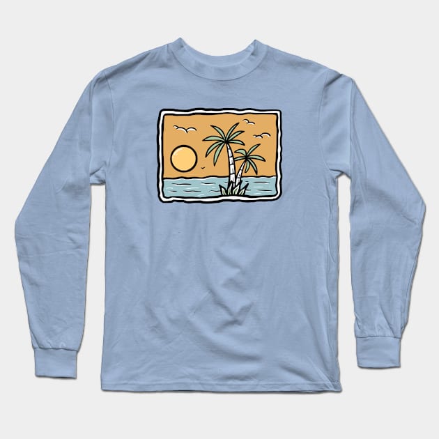 Beach Vacation Long Sleeve T-Shirt by Pongatworks Store